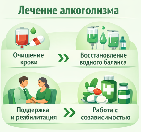 лечение алкоголизма в Красноуральске этапы